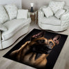 Belgain Malinois 3D Portrait Area Rug