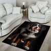 Bernese Mountain 2 3D Portrait Area Rug