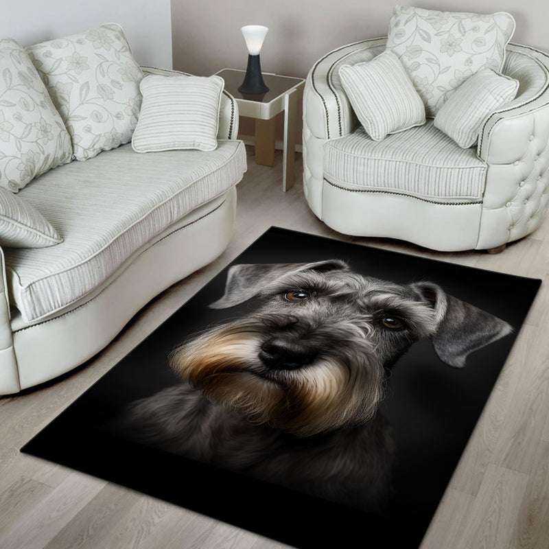 Cesky Terrier 3D Portrait Area Rug