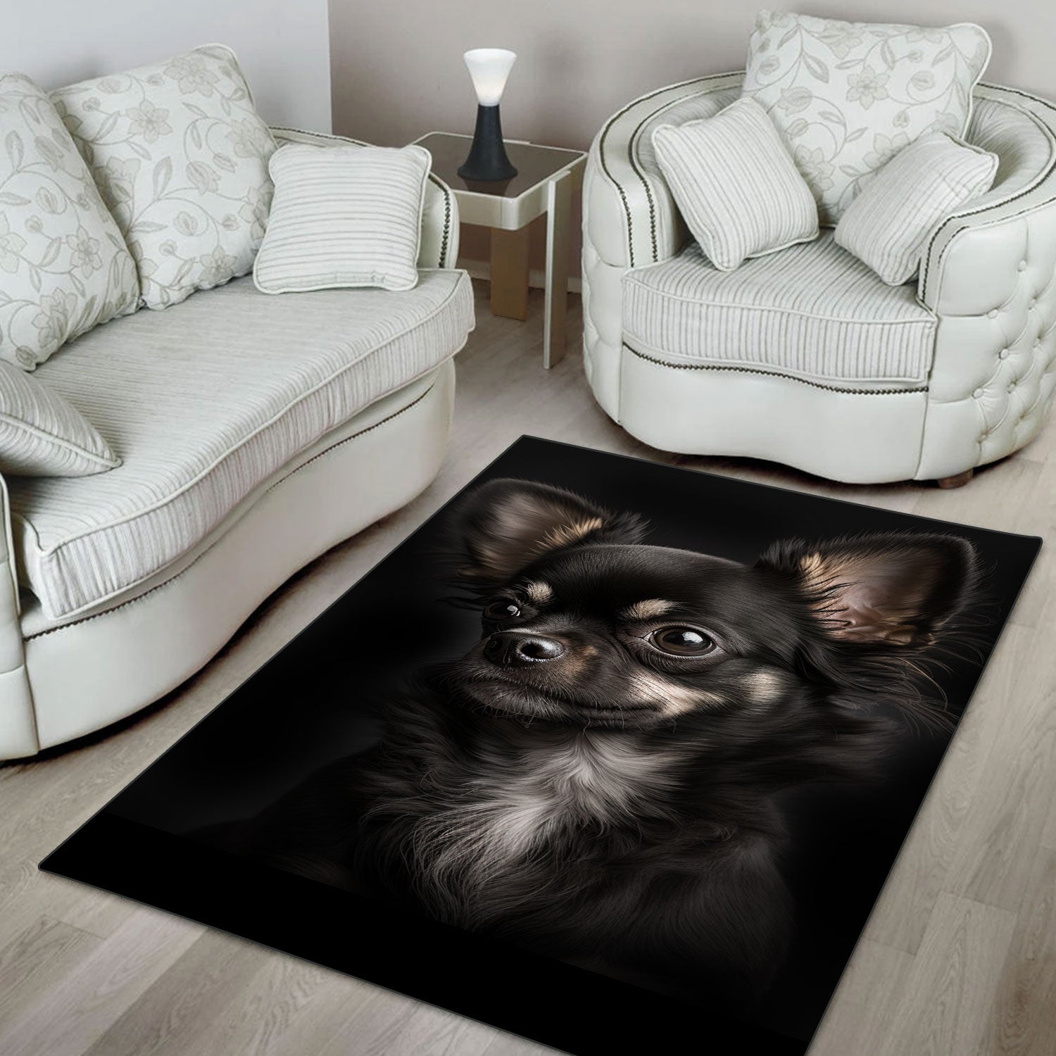 Chihuahua 3 3D Portrait Area Rug