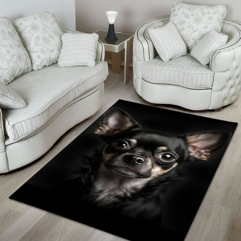 Chihuahua 4 3D Portrait Area Rug