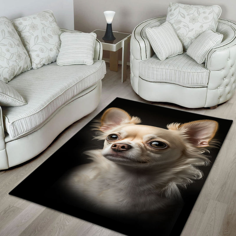 Chihuahua 3D Portrait Area Rug