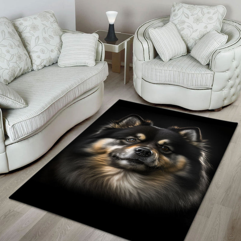 Finnish Lapphund 3D Portrait Area Rug