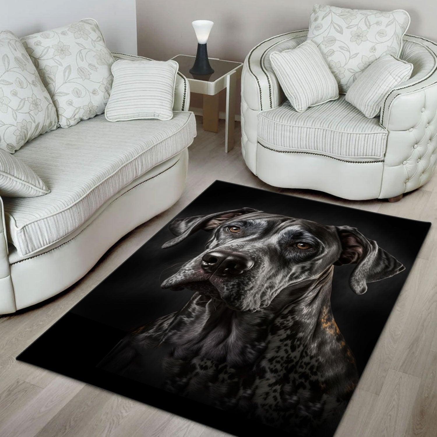 Great Dane 3D Portrait Area Rug