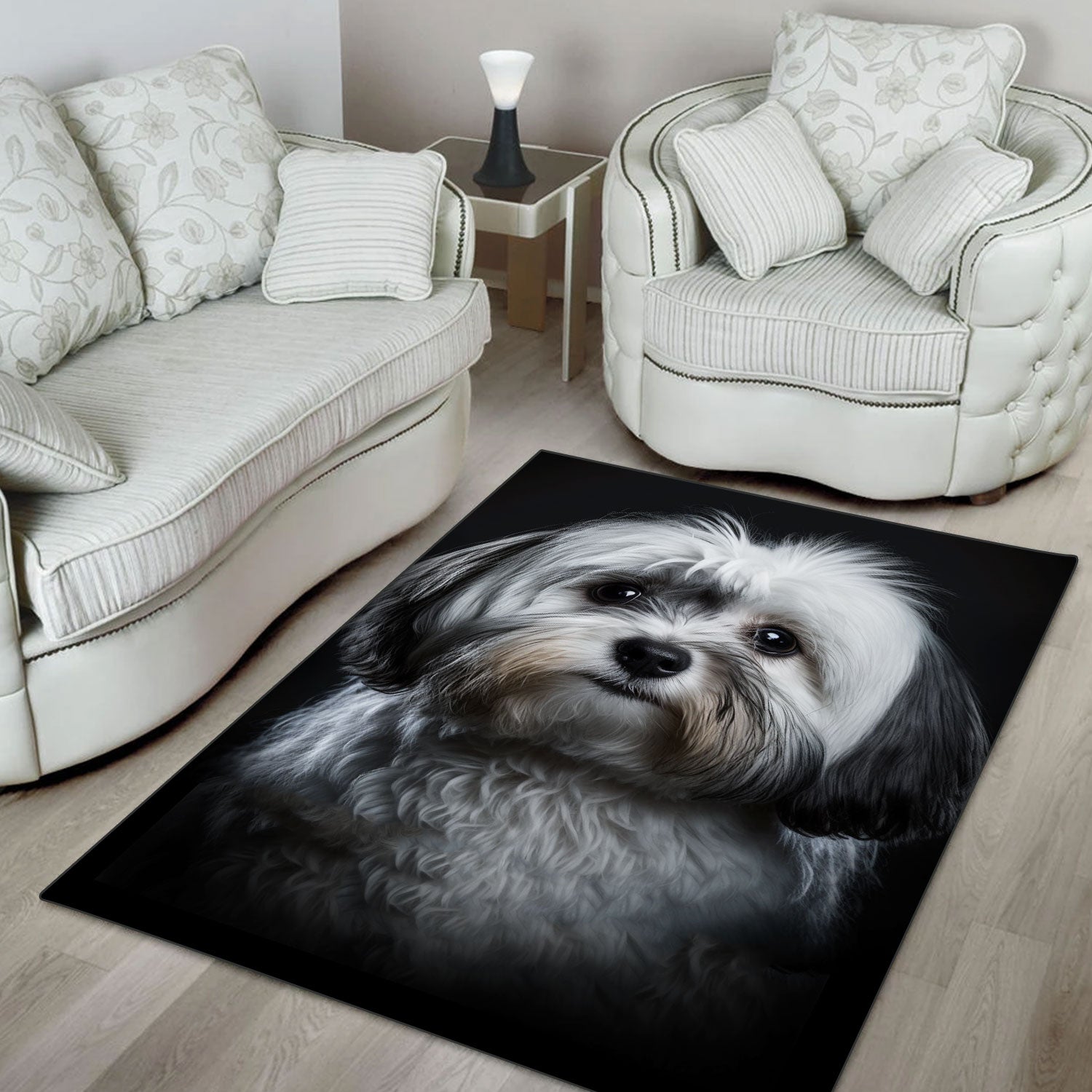 Havanese 3D Portrait Area Rug