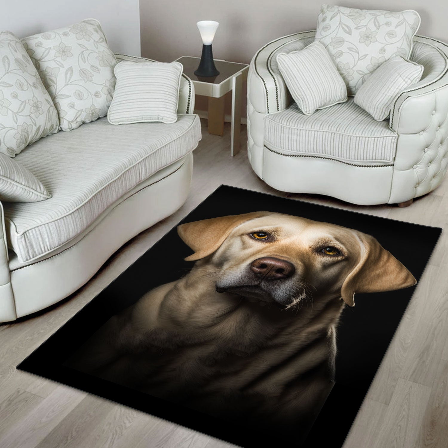 Labrador Retriever 2 3D Portrait Area Rug