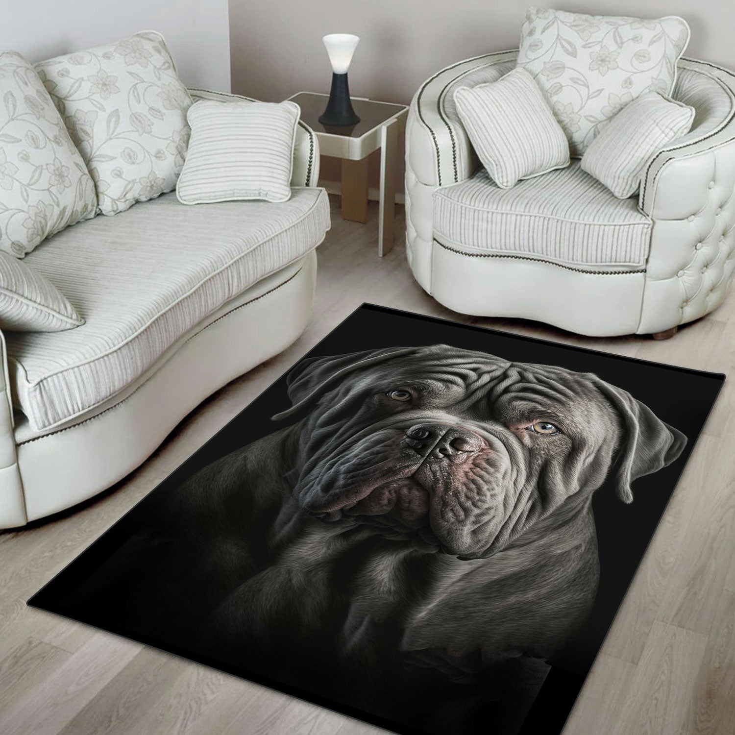 Neapolitan Mastiff 3D Portrait Area Rug