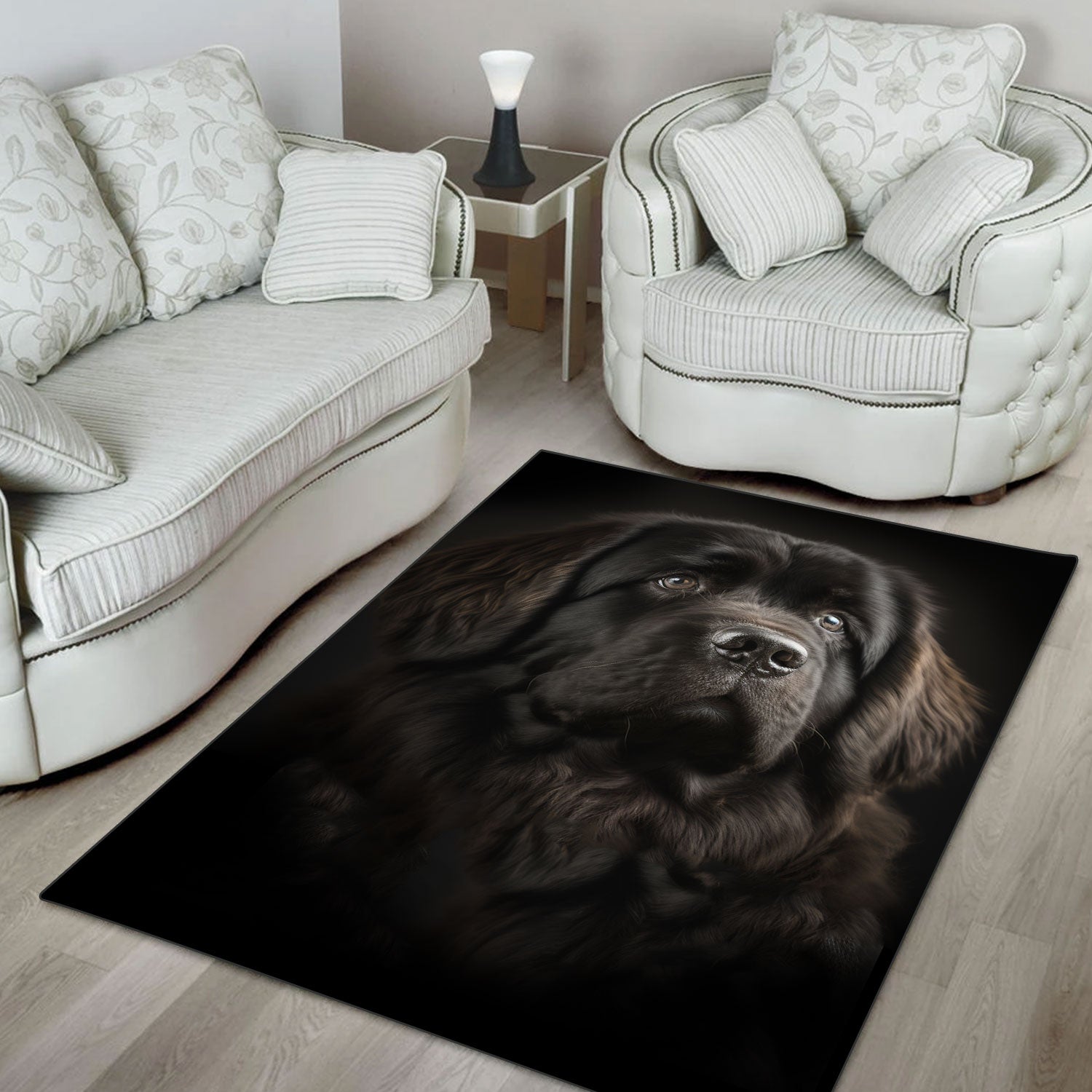 Newfoundland 1 3D Portrait Area Rug