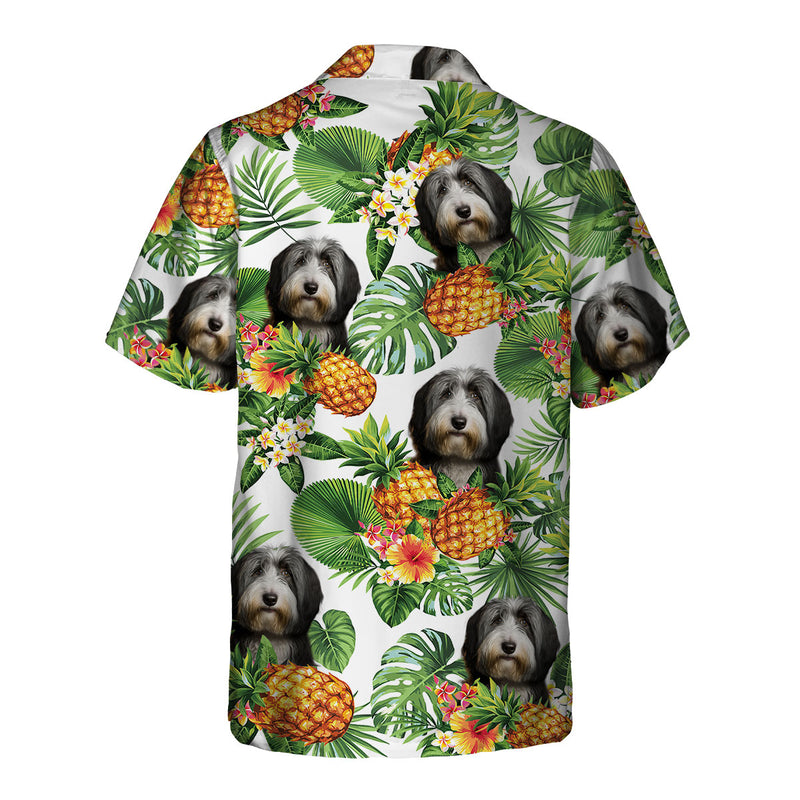 Bearded Collie AI - Tropical Pattern Hawaiian Shirt