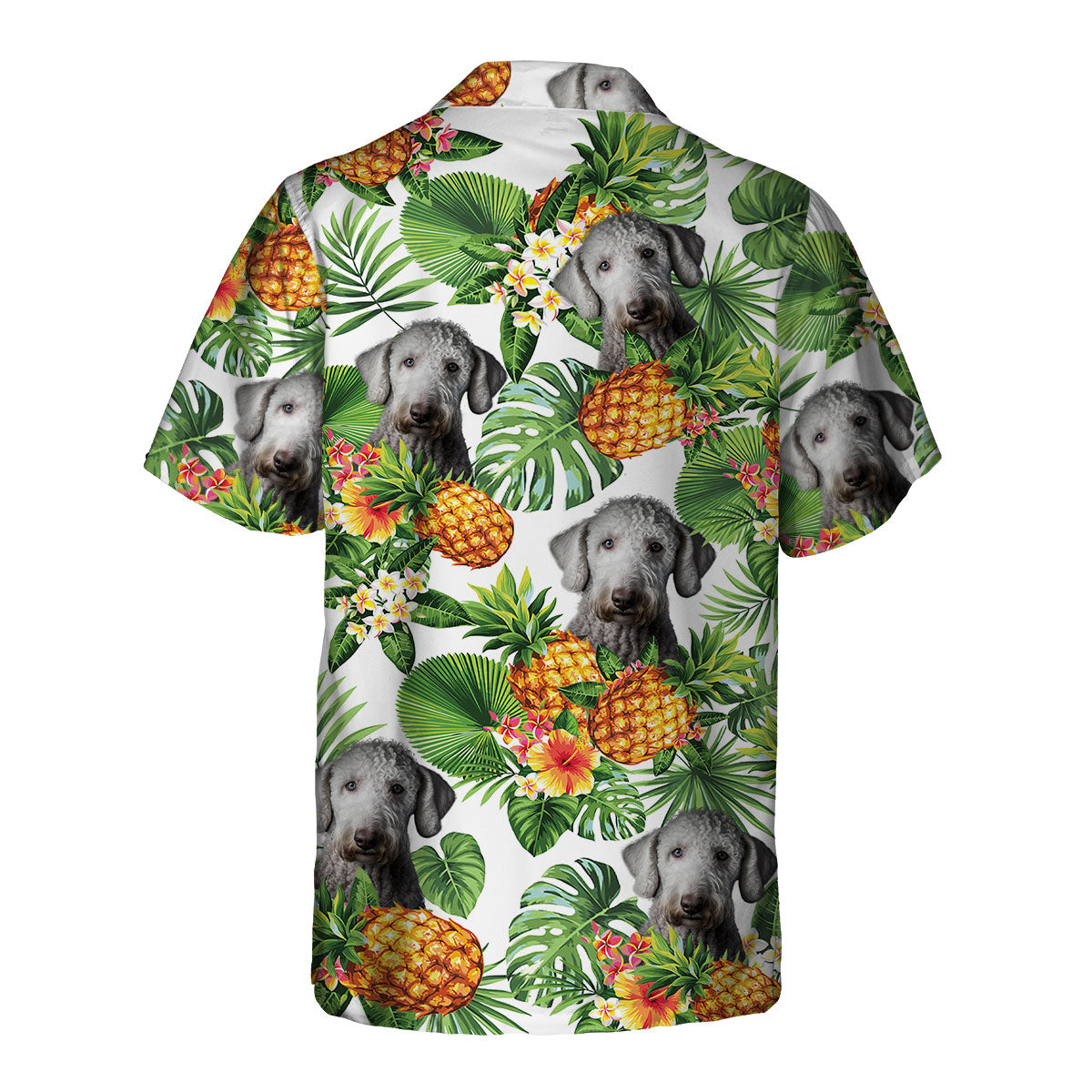 Bedlington Terrier AI - Tropical Pattern Hawaiian Shirt