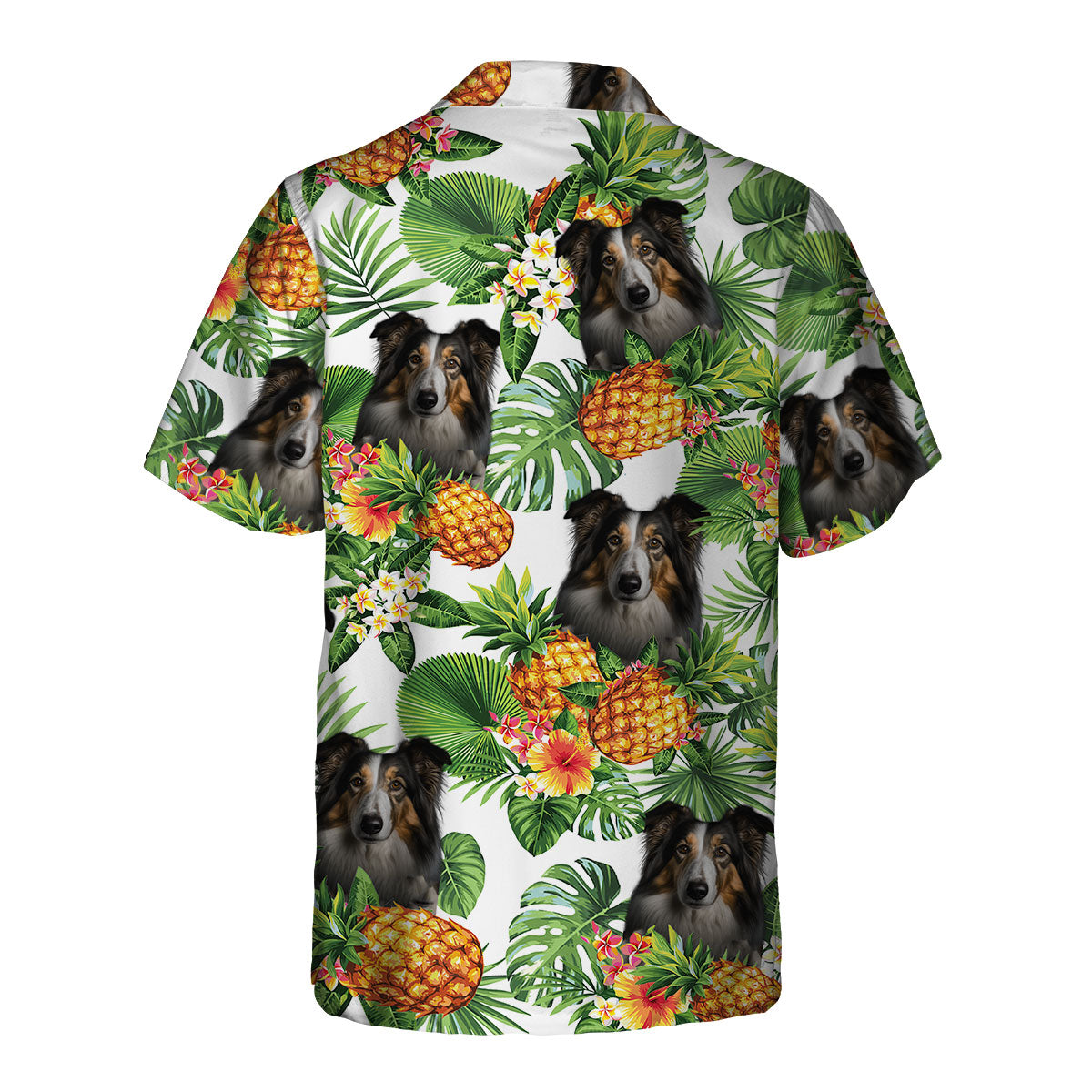 Collie 2 AI - Tropical Pattern Hawaiian Shirt