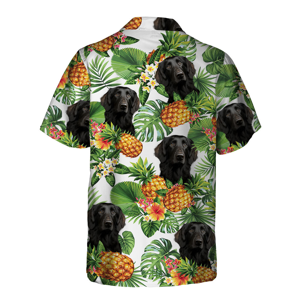 Flat Coated Retriever AI - Tropical Pattern Hawaiian Shirt