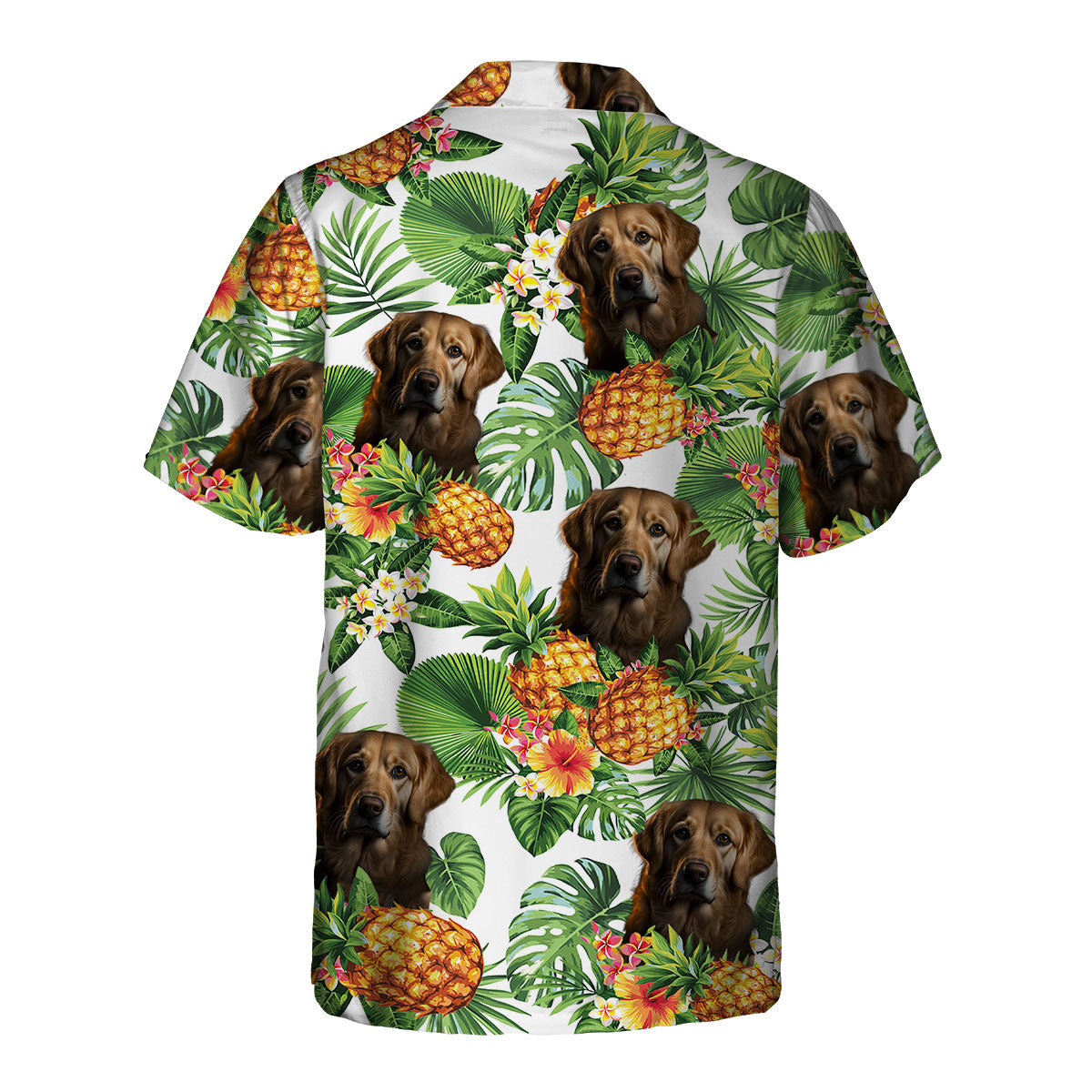 Golden Retriever AI - Tropical Pattern Hawaiian Shirt