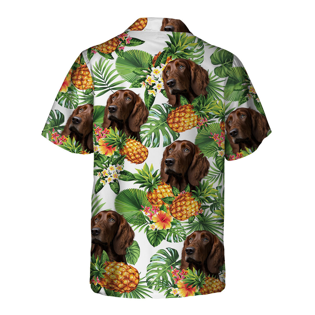 Irish Setter AI - Tropical Pattern Hawaiian Shirt