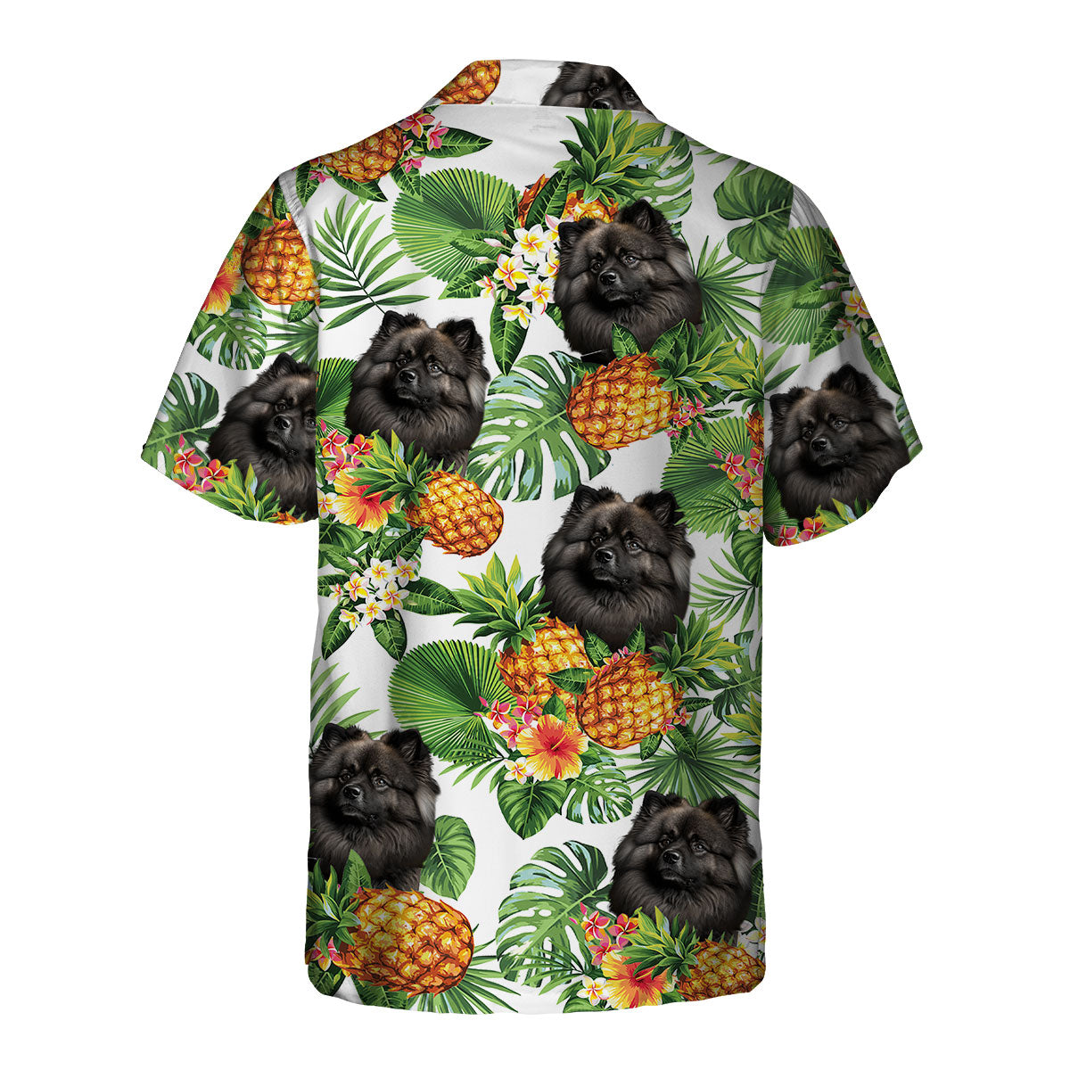 Keeshond AI - Tropical Pattern Hawaiian Shirt