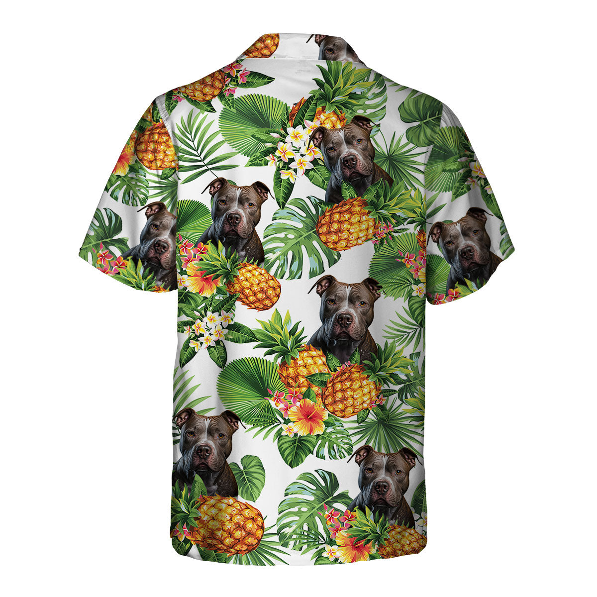 Pitbull AI - Tropical Pattern Hawaiian Shirt