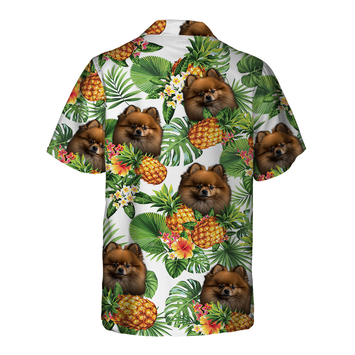 Pomeranian AI - Tropical Pattern Hawaiian Shirt