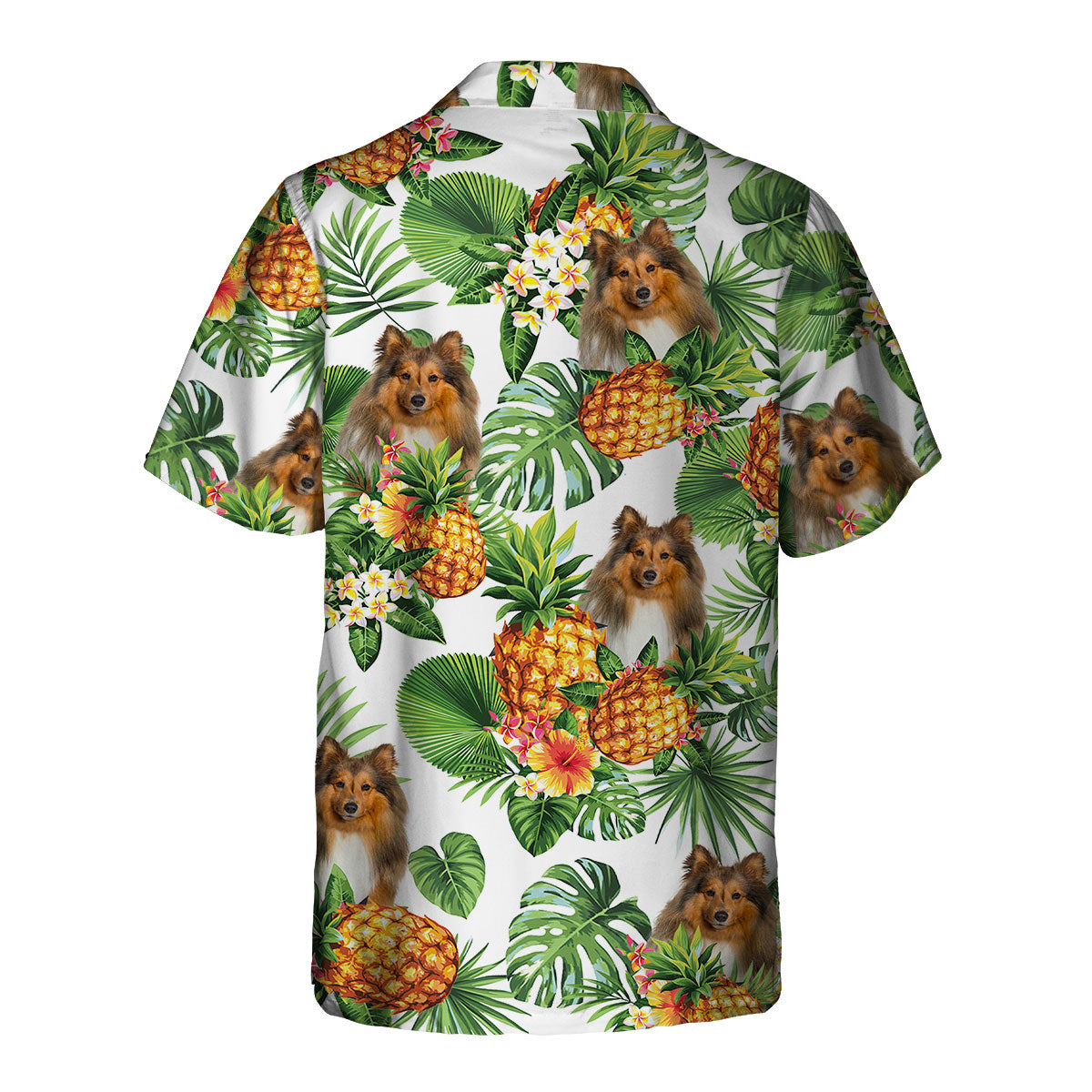 Rough Collie - Tropical Pattern Hawaiian Shirt