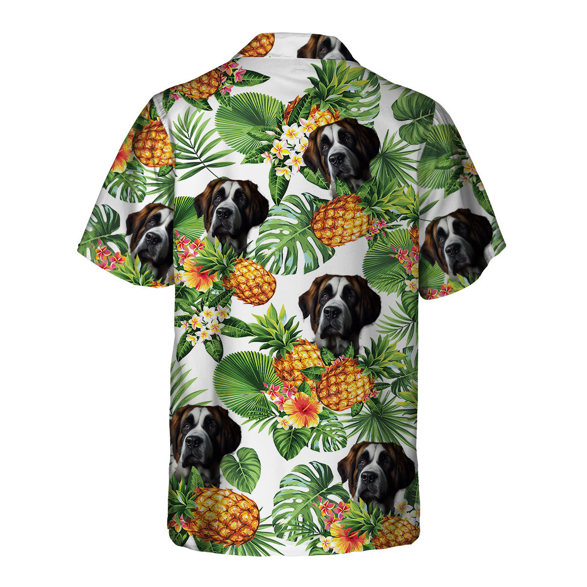 Saint Bernard AI - Tropical Pattern Hawaiian Shirt