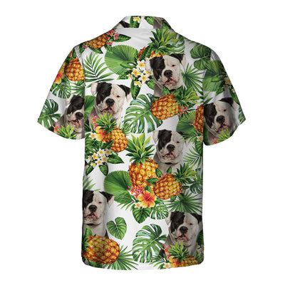 American Bulldog - Tropical Pattern Hawaiian Shirt