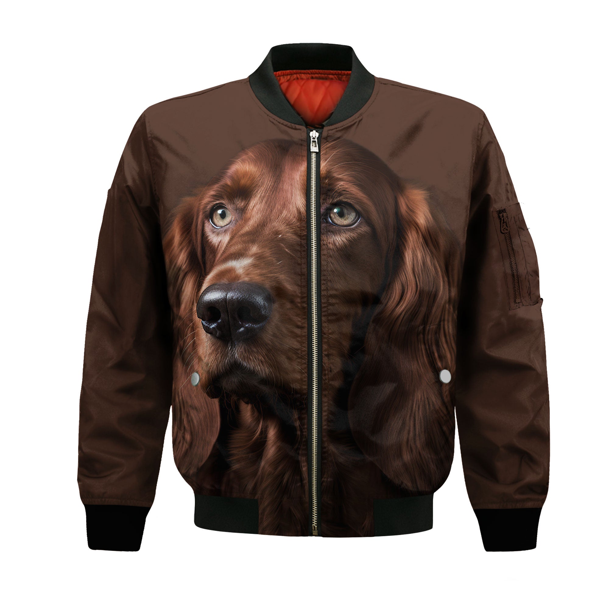 Irish Setter 1 AI - Unisex 3D Graphic Bomber Jacket