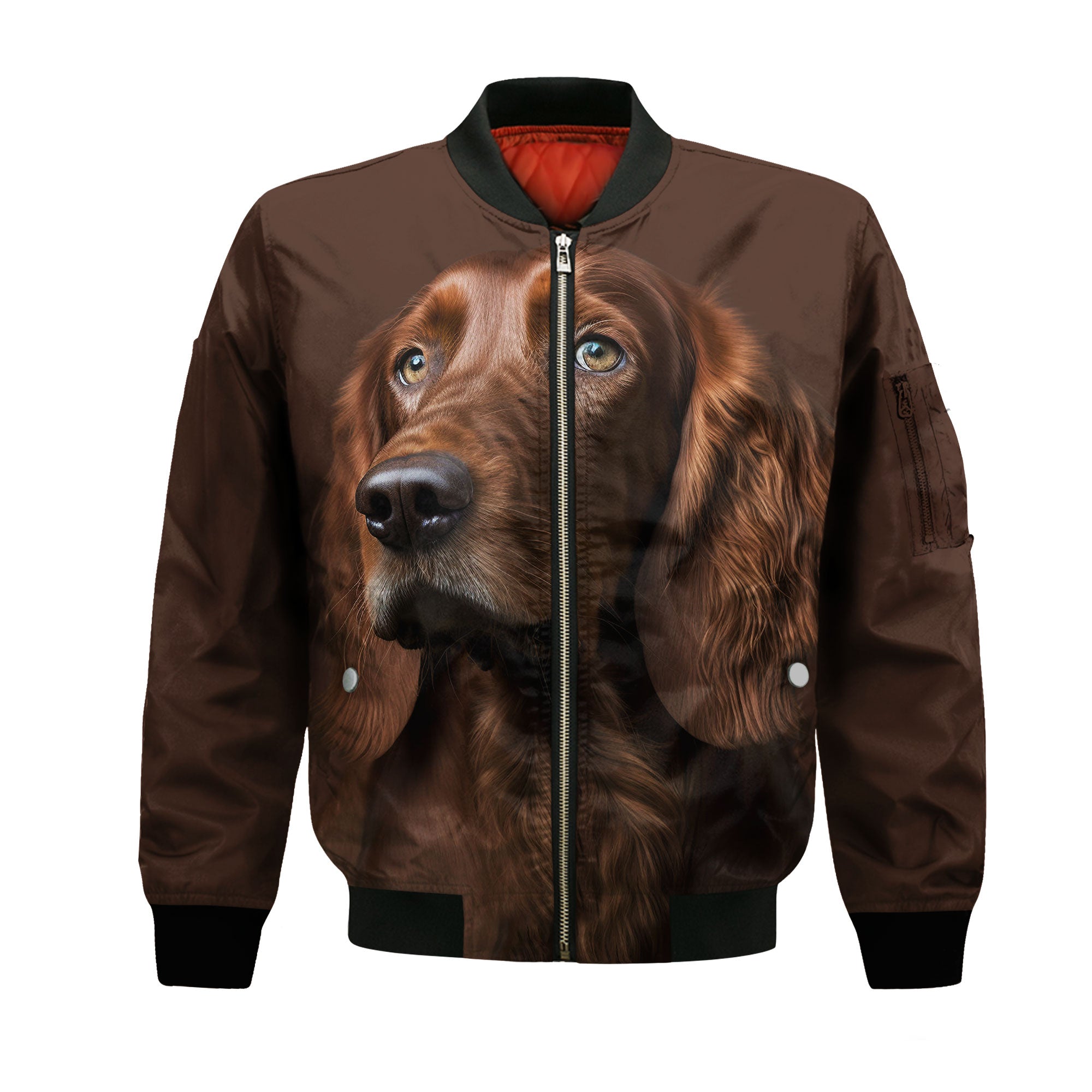 Irish Setter AI - Unisex 3D Graphic Bomber Jacket