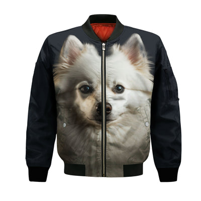 American Eskimo AI - Unisex 3D Graphic Bomber Jacket