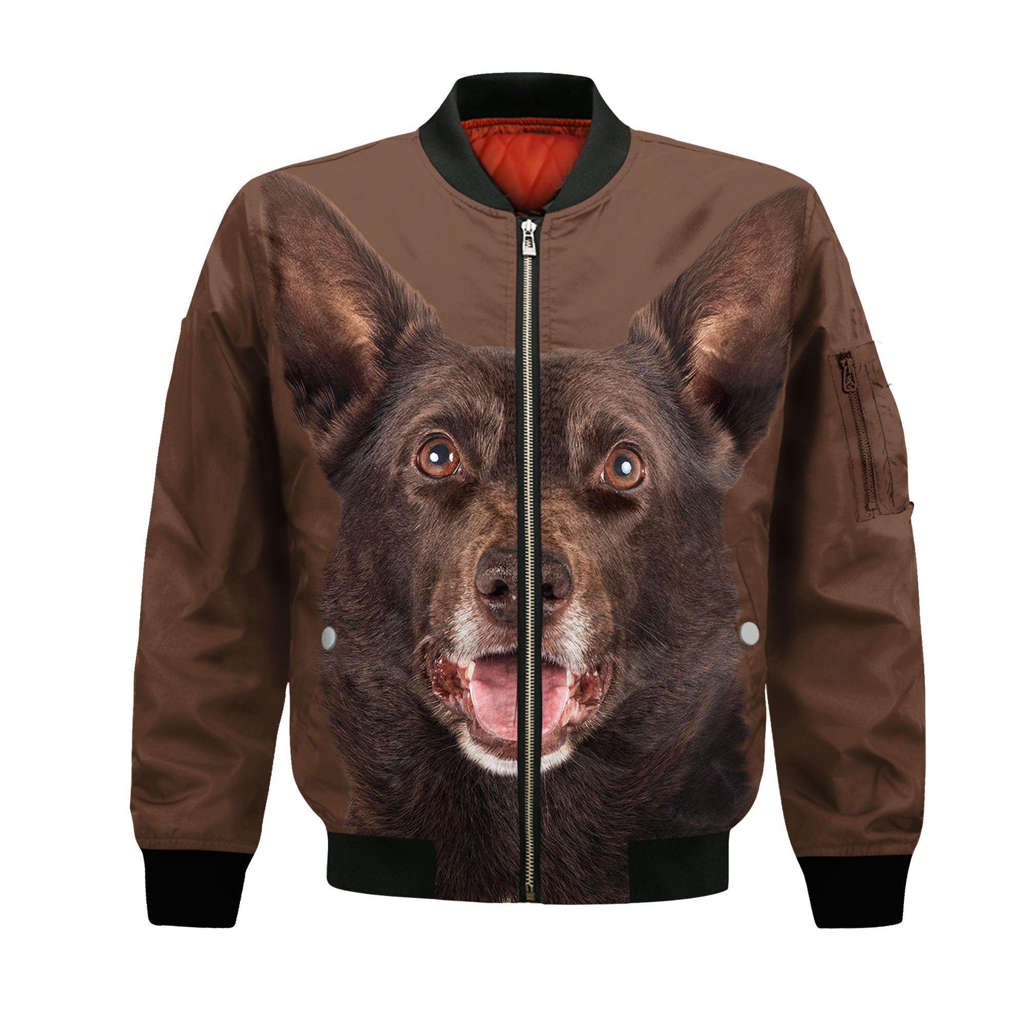 Dog bomber jacket leather sale