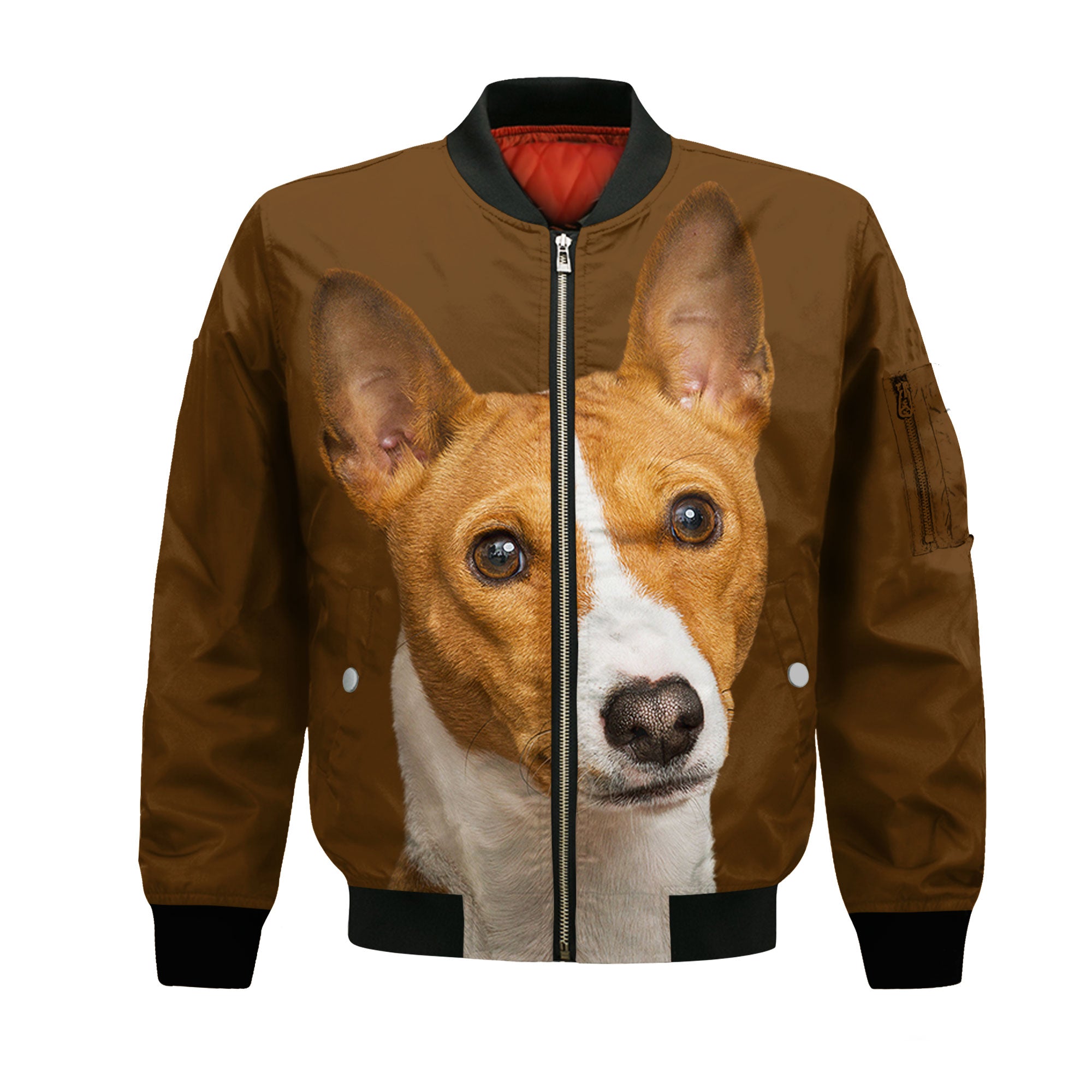 Basenji - Unisex 3D Graphic Bomber Jacket