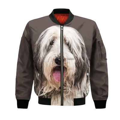 Bearded Collie - Unisex 3D Graphic Bomber Jacket