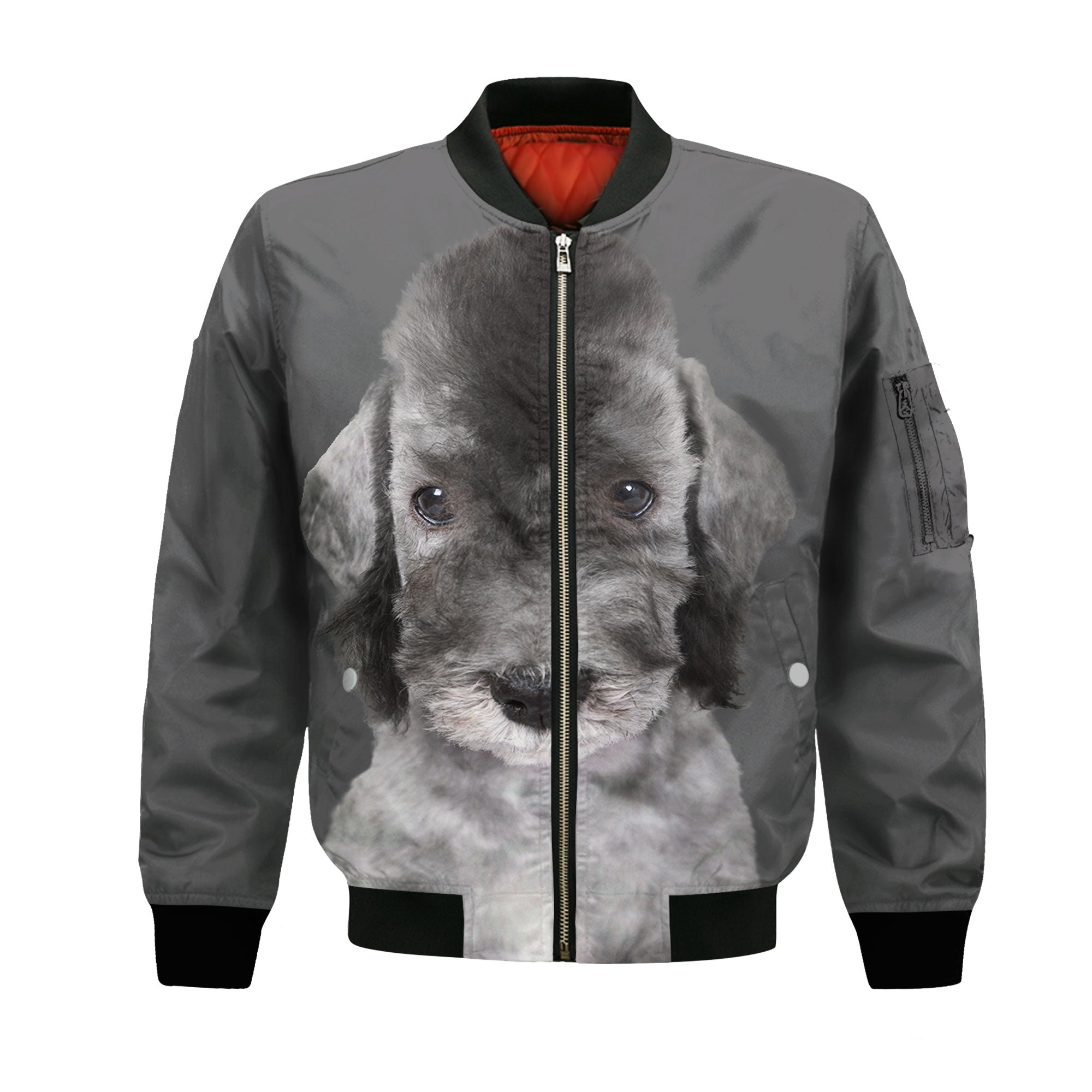 Bedlington Terrier - Unisex 3D Graphic Bomber Jacket