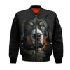 Bernese Mountain AI - Unisex 3D Graphic Bomber Jacket