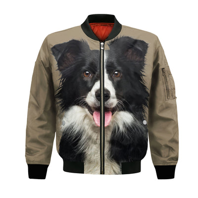 Border Collie - Unisex 3D Graphic Bomber Jacket