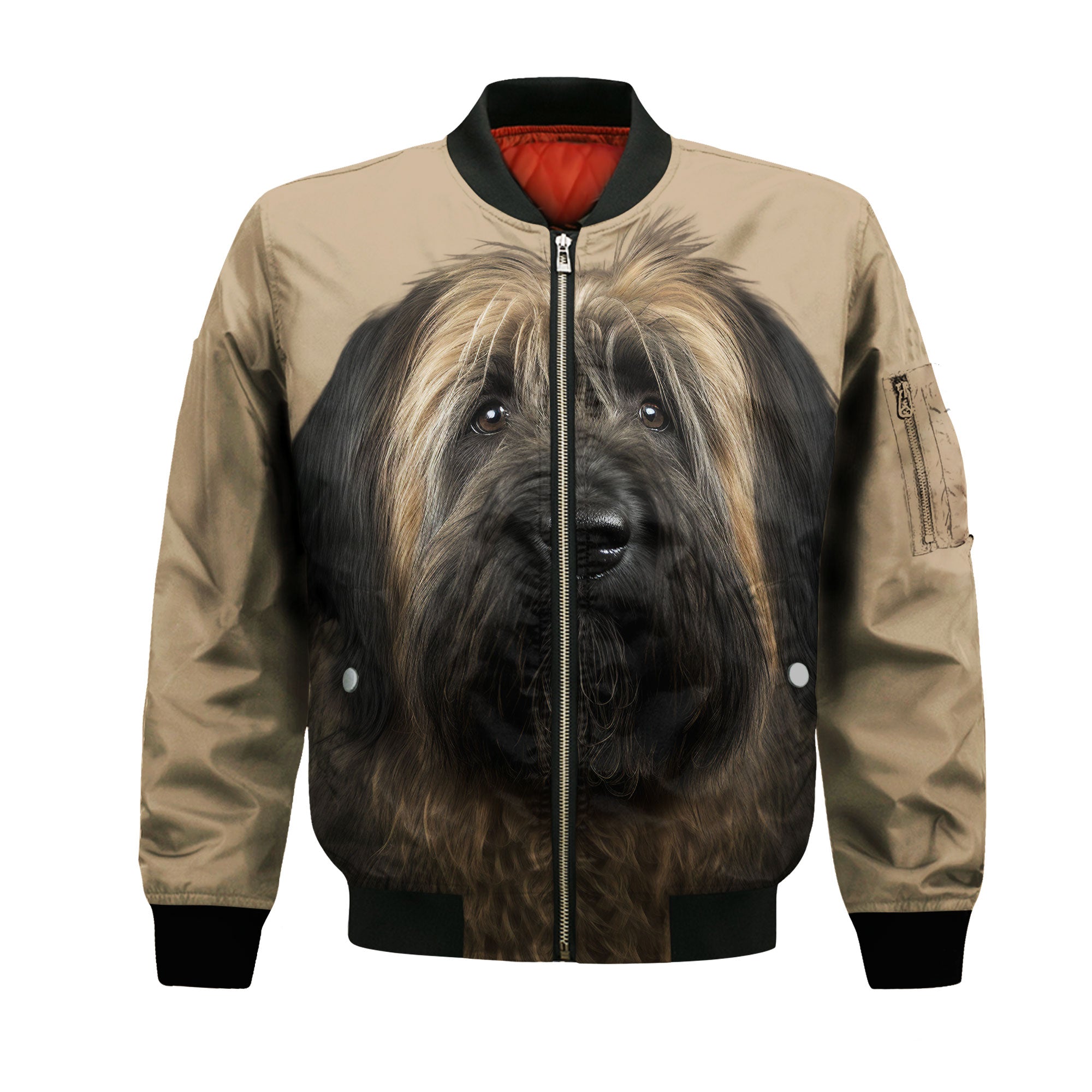 Briard AI - Unisex 3D Graphic Bomber Jacket