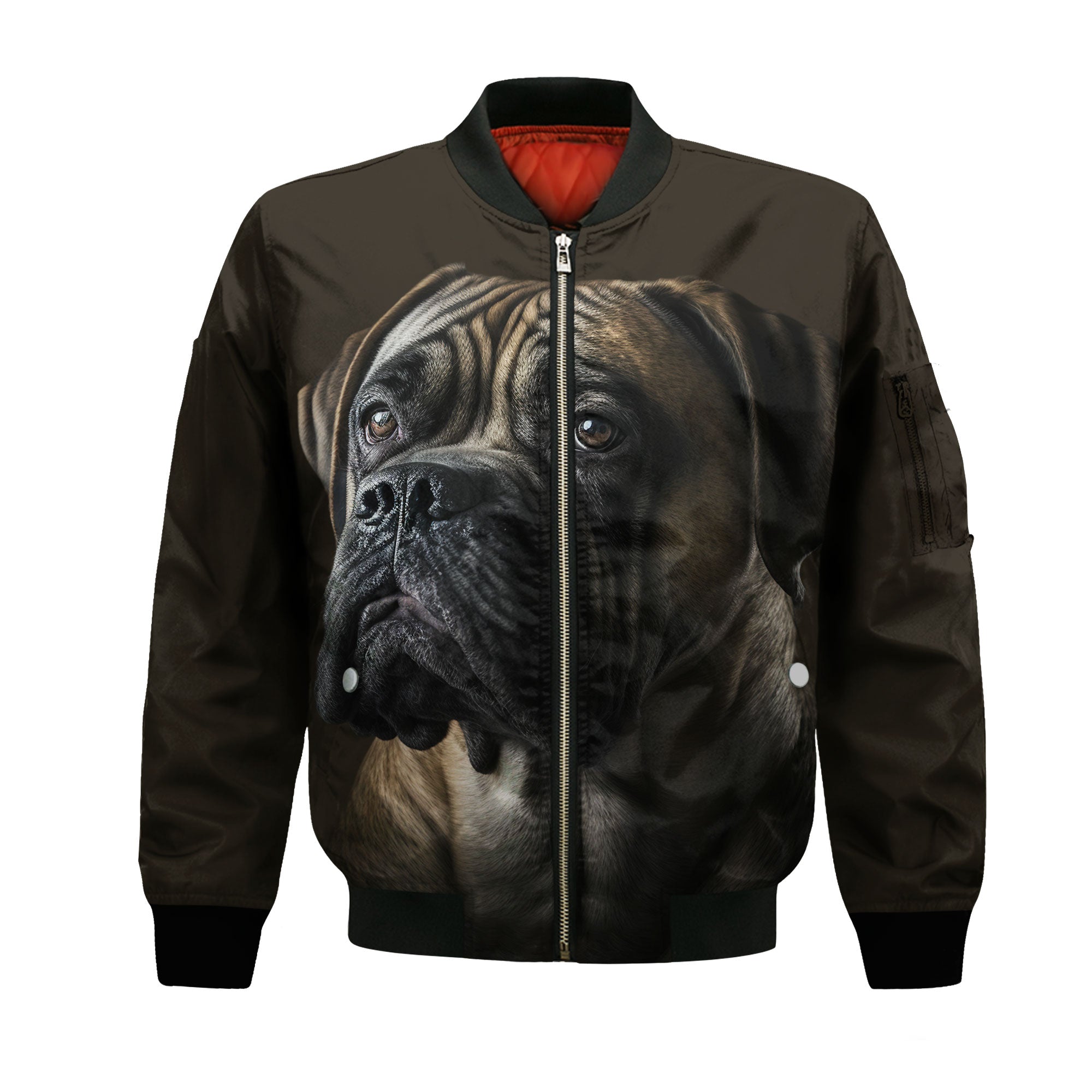 Bullmastiff AI - Unisex 3D Graphic Bomber Jacket