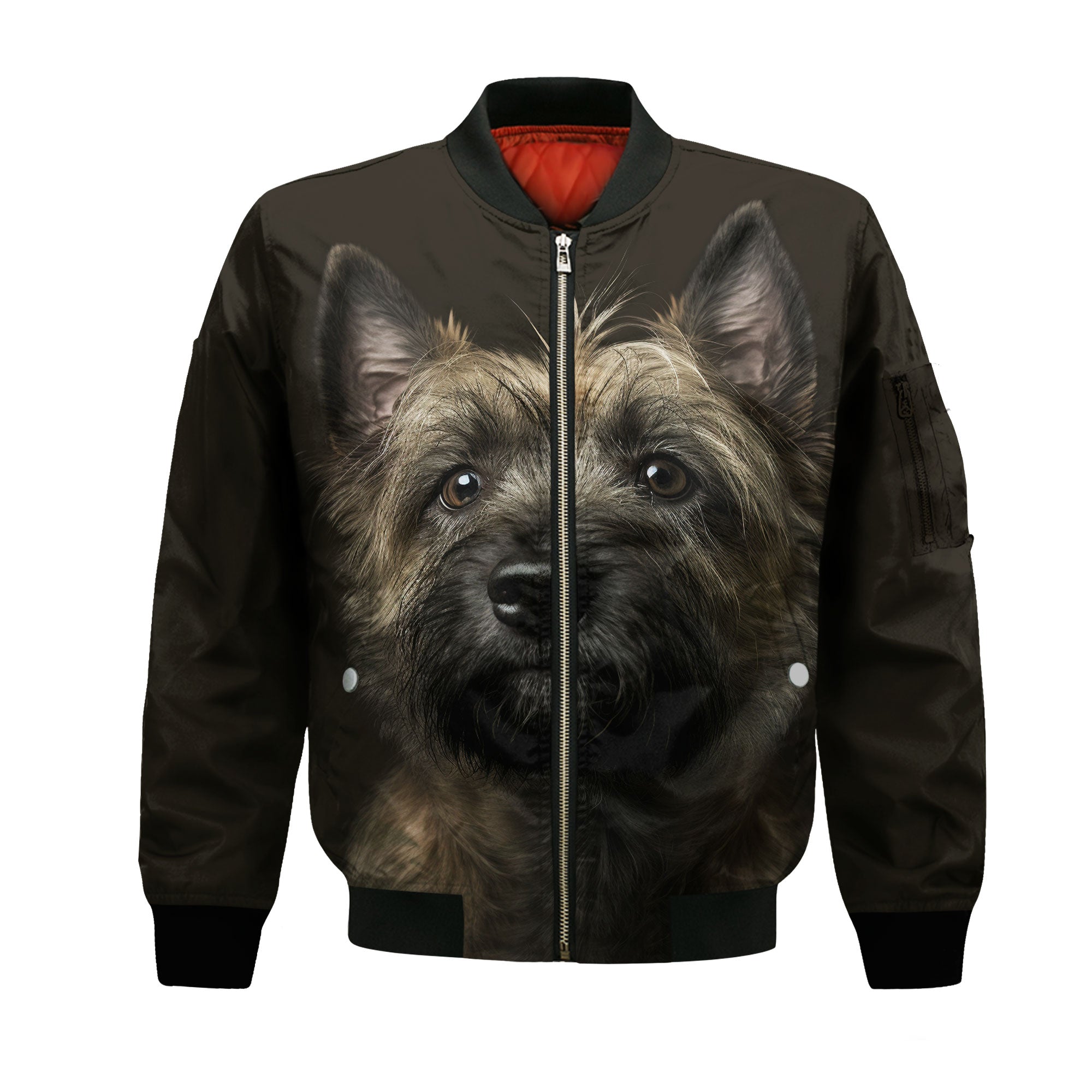 Cairn Terrier AI - Unisex 3D Graphic Bomber Jacket