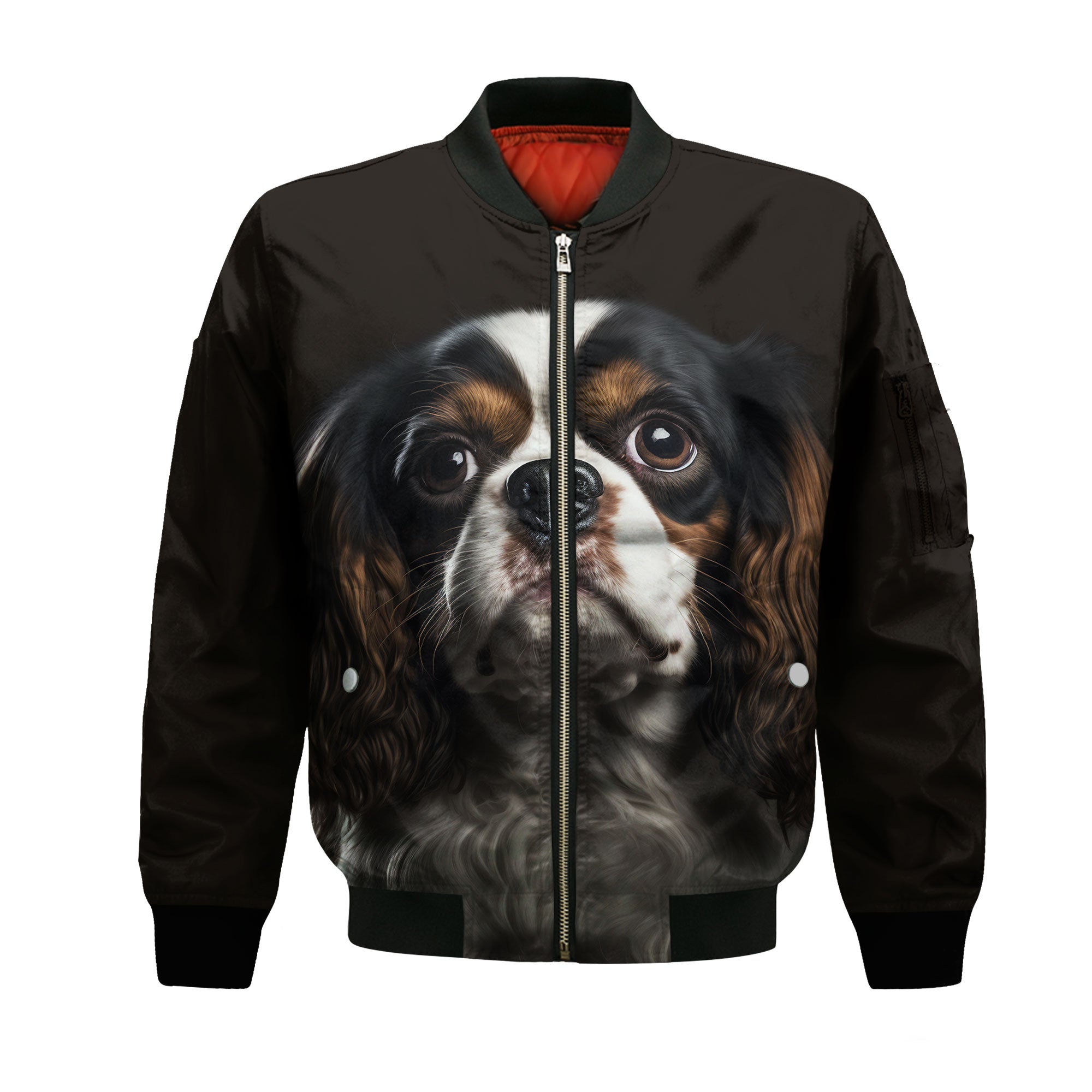 Cavalier King Charles Spaniel 2 AI - Unisex 3D Graphic Bomber Jacket