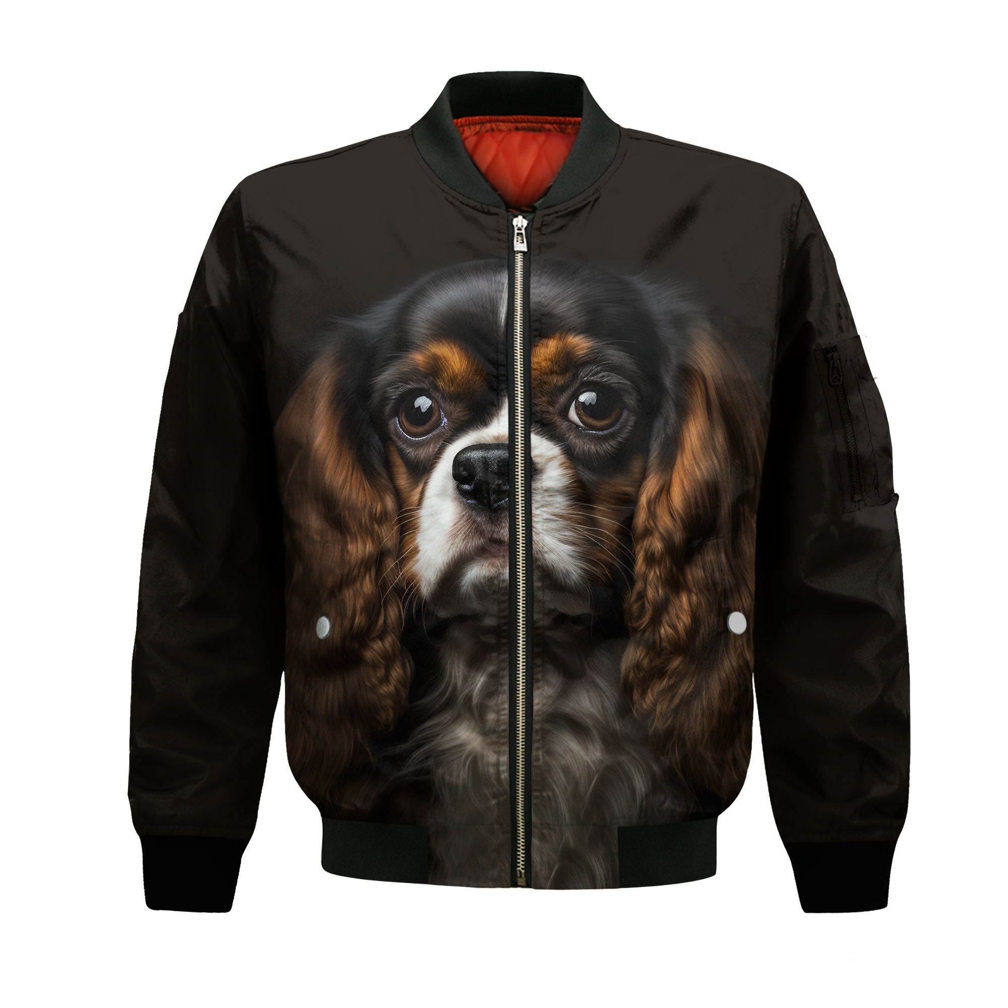 Cavalier King Charles Spaniel AI - Unisex 3D Graphic Bomber Jacket