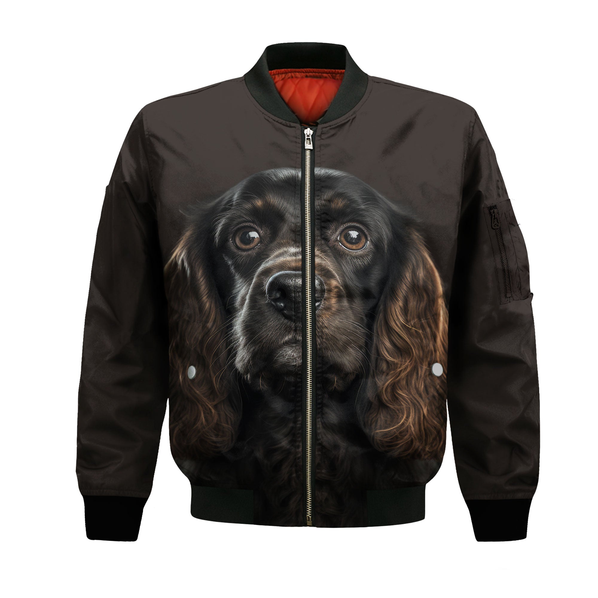 Cocker Spaniel AI - Unisex 3D Graphic Bomber Jacket