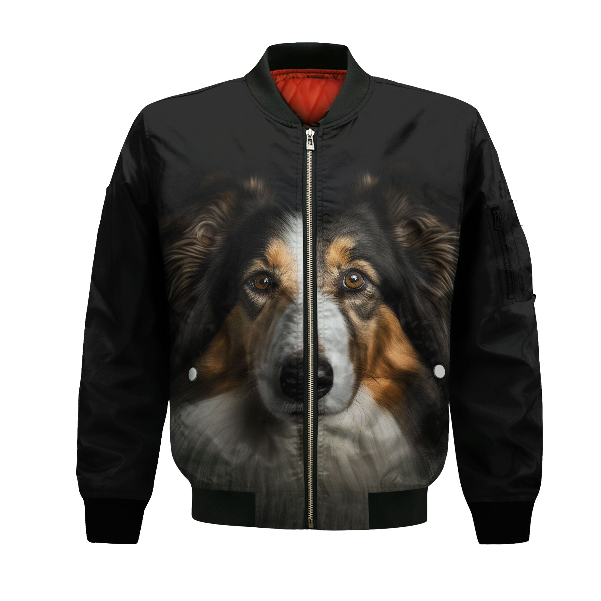 Collie 1 AI - Unisex 3D Graphic Bomber Jacket