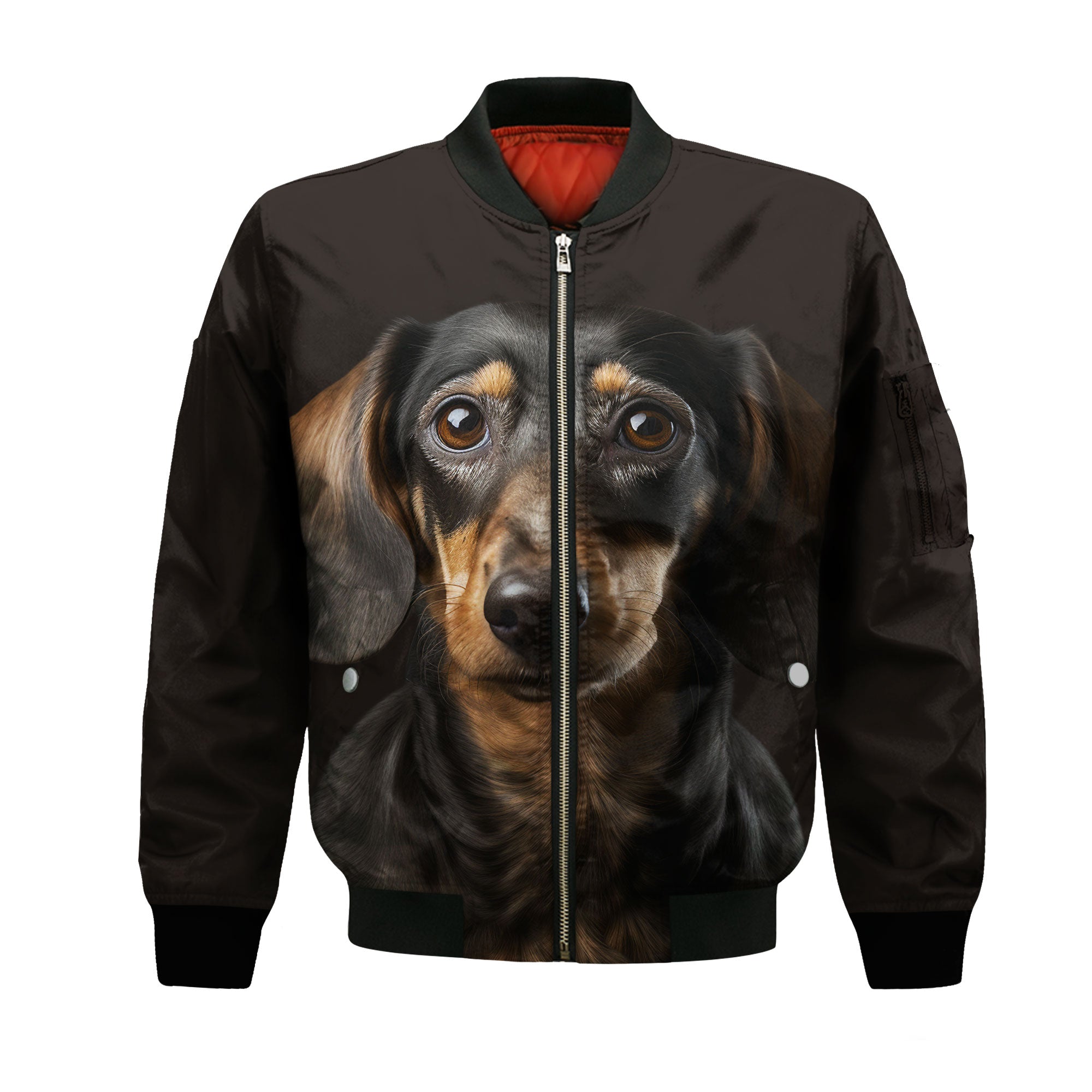 Dachshund 1 AI - Unisex 3D Graphic Bomber Jacket