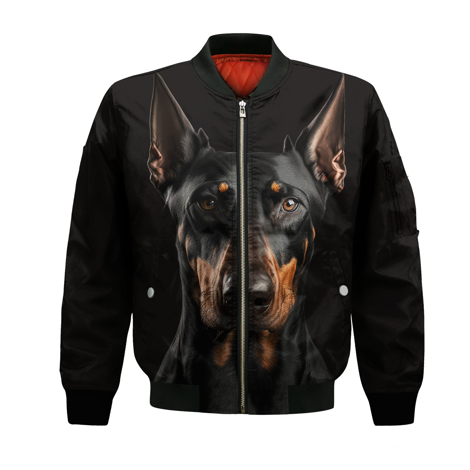 Doberman Pinscher AI - Unisex 3D Graphic Bomber Jacket