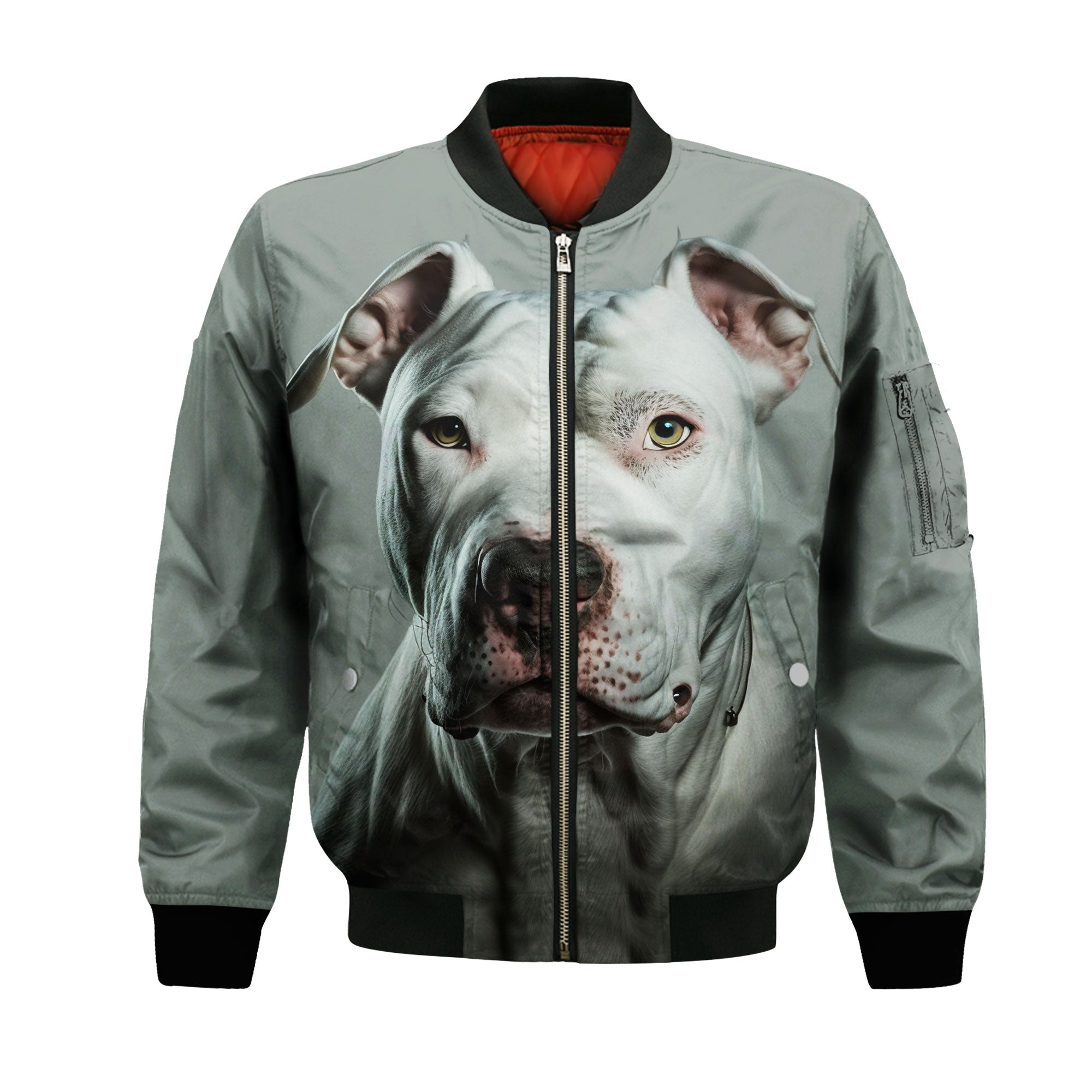 Dogo Argentino AI - Unisex 3D Graphic Bomber Jacket