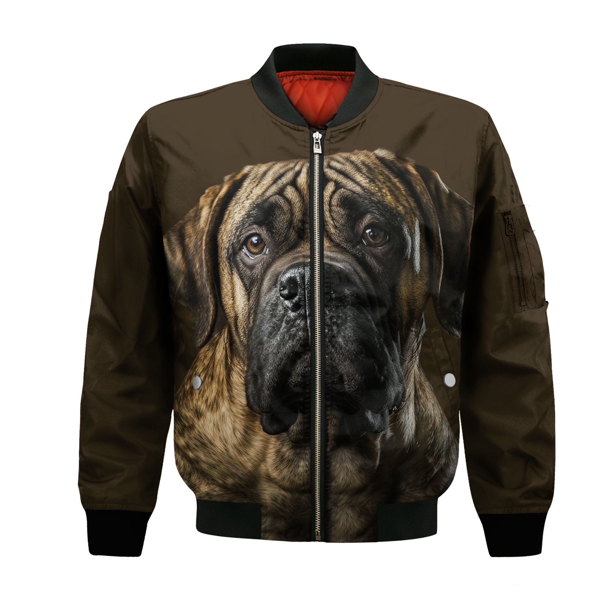 English Mastiff Brindle AI - Unisex 3D Graphic Bomber Jacket
