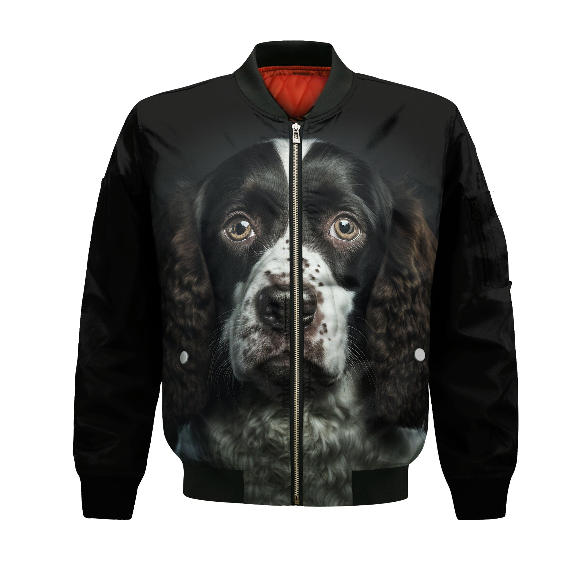 English Springer Spaniel AI - Unisex 3D Graphic Bomber Jacket