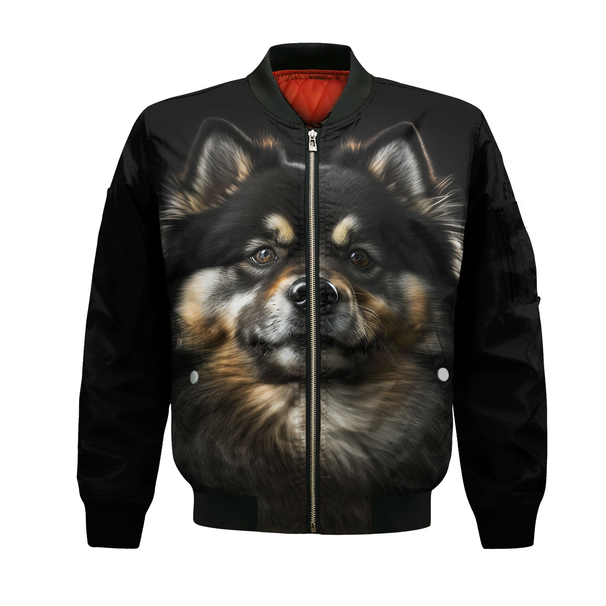 Finnish Lapphund AI - Unisex 3D Graphic Bomber Jacket