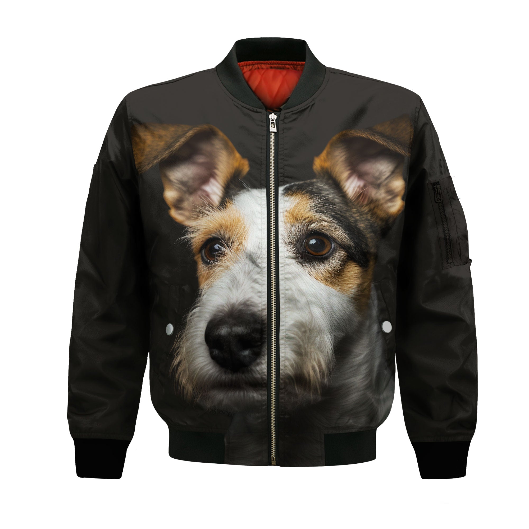 Fox Terrier AI - Unisex 3D Graphic Bomber Jacket