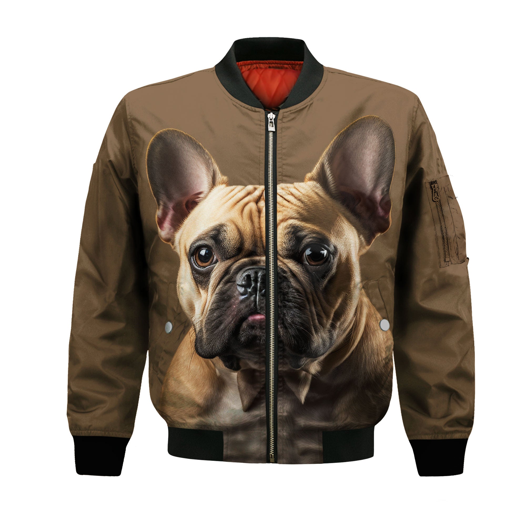 French Bulldog 3 AI - Unisex 3D Graphic Bomber Jacket