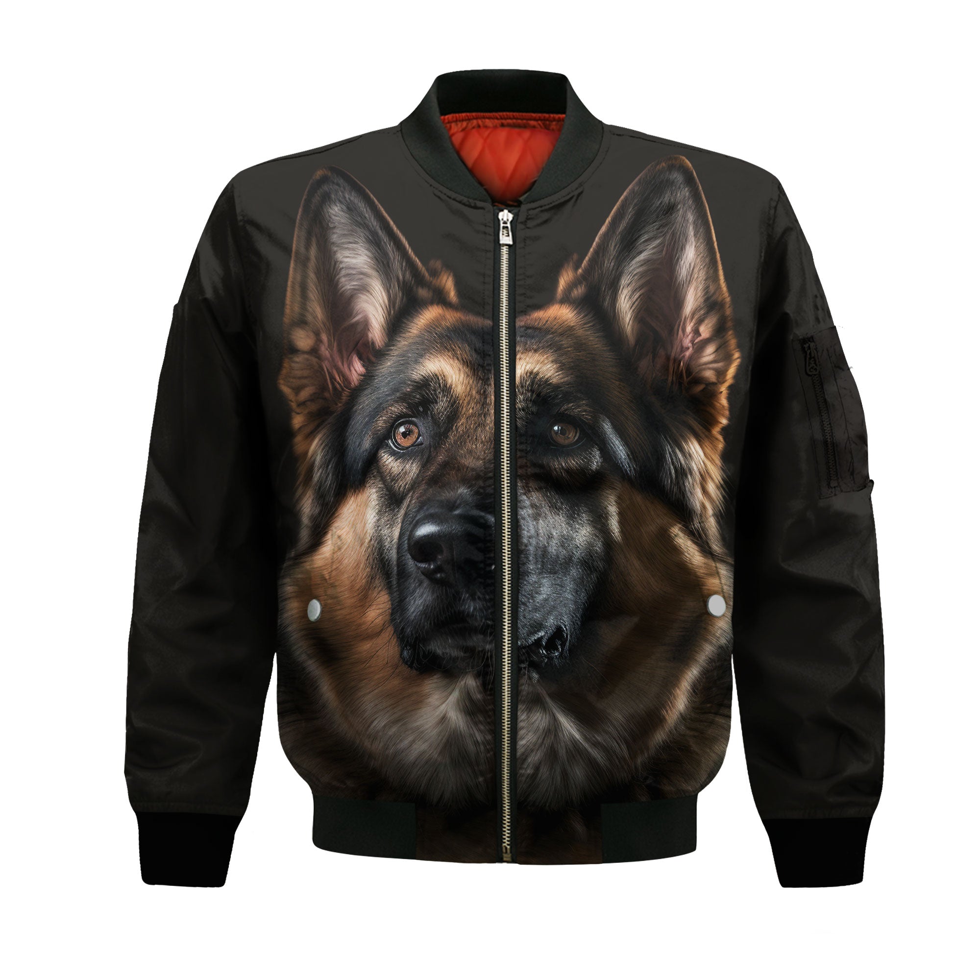 German Shepherd AI - Unisex 3D Graphic Bomber Jacket