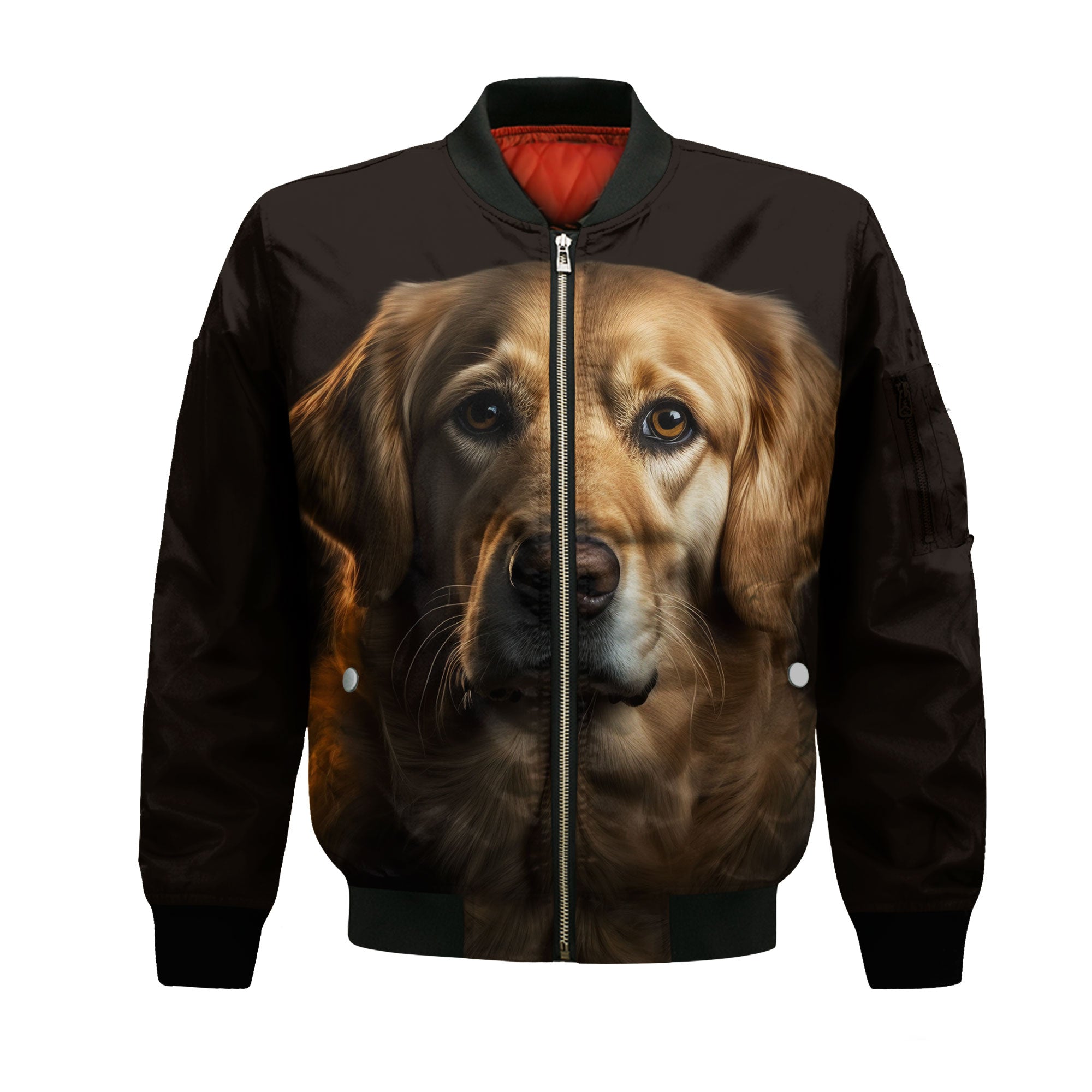 Golden Retriever AI - Unisex 3D Graphic Bomber Jacket
